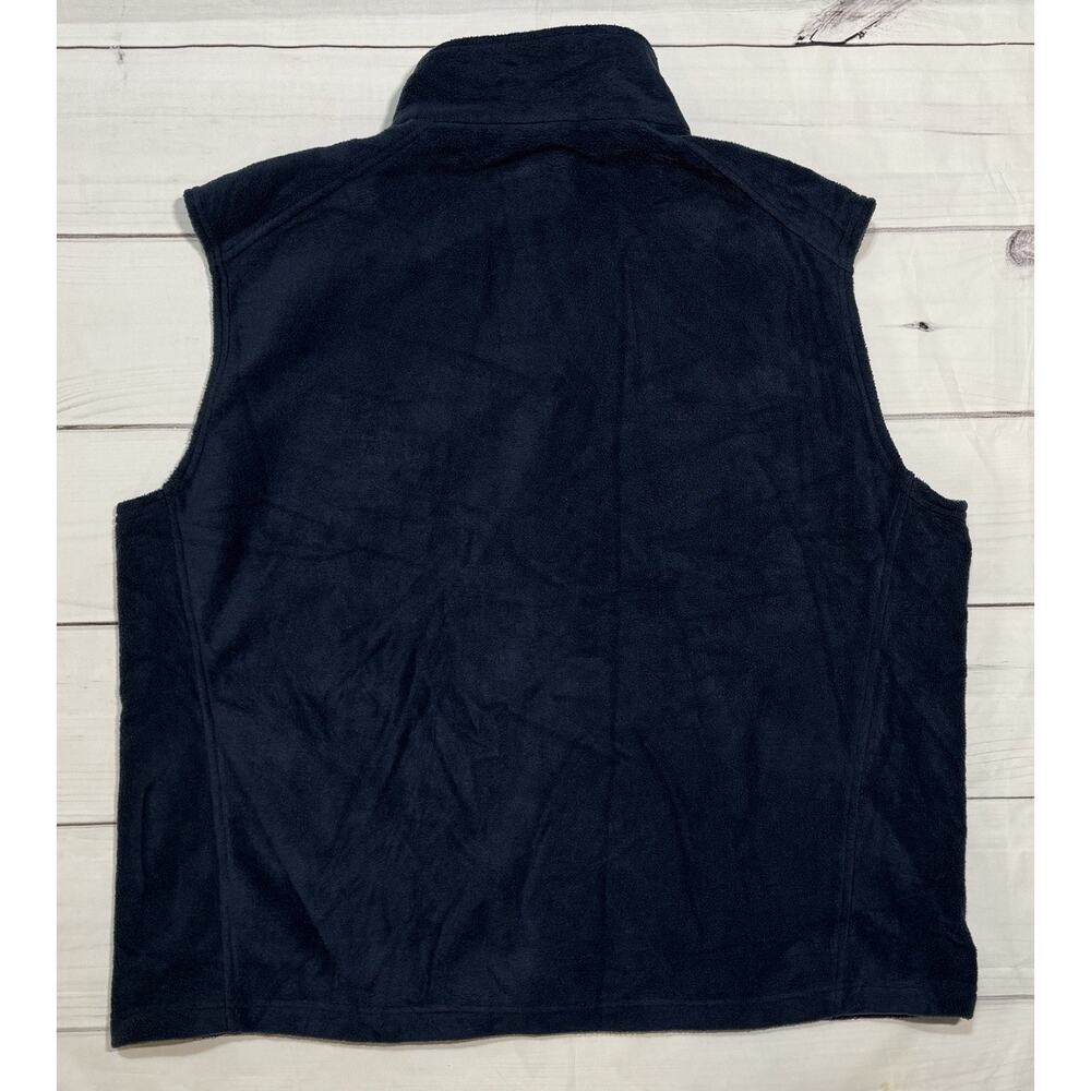 Columbia Vest Mens Size XXL Blue Fleece Full Zip Pockets Outdoor Hiking Camping - Picture 2 of 5